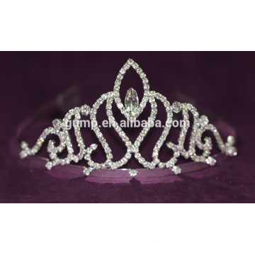 Los cabritos venden al por mayor a princesa Bridal Crystal Tiara Rhinestone Crowns